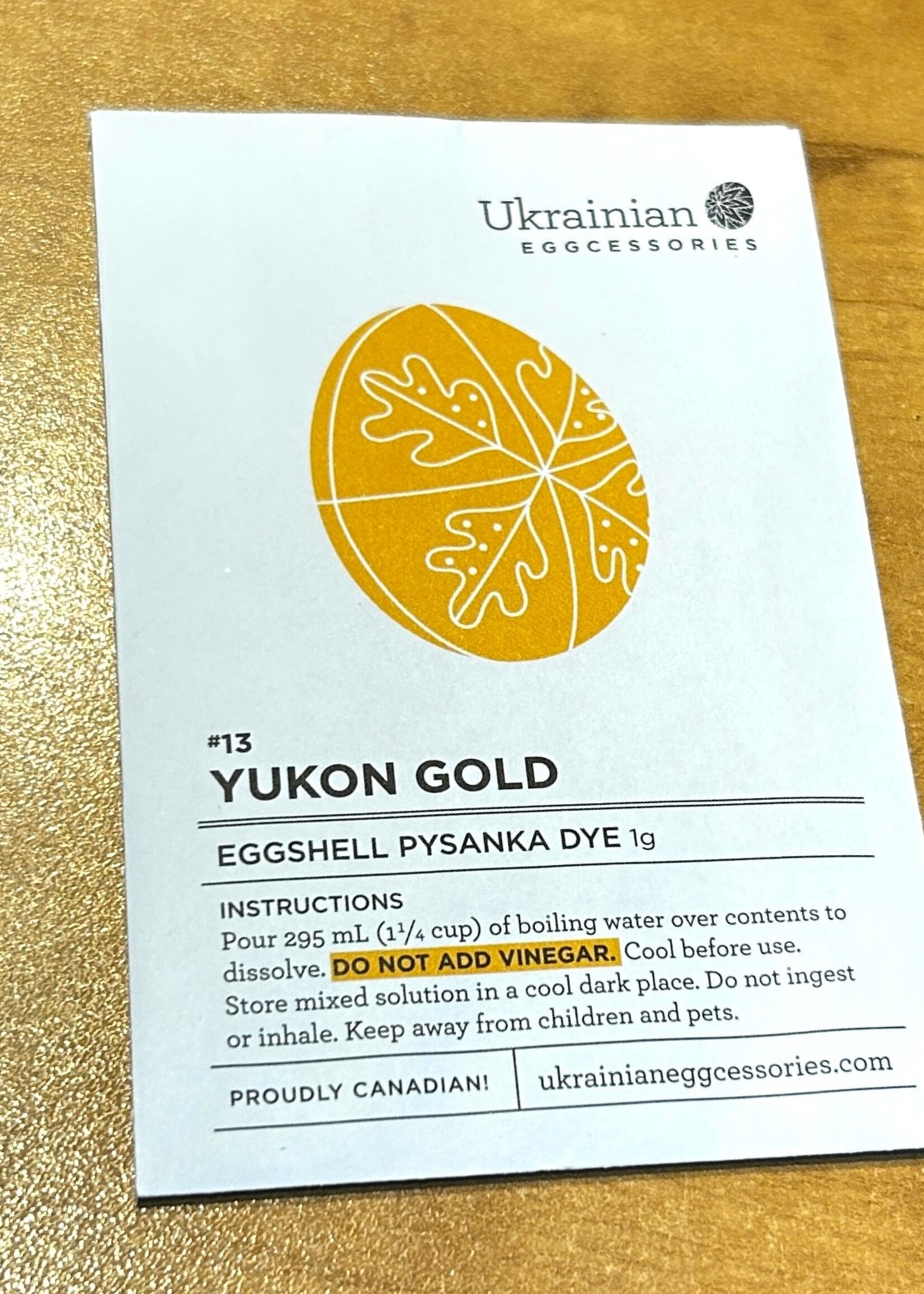 PYSANKA - Dye Yukon Gold #13