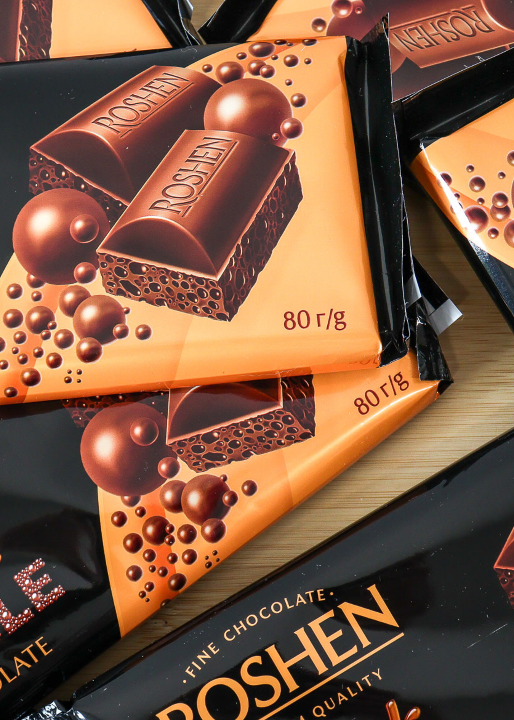 FOOD -  Dark Bubble Chocolate Roshen Ukraine