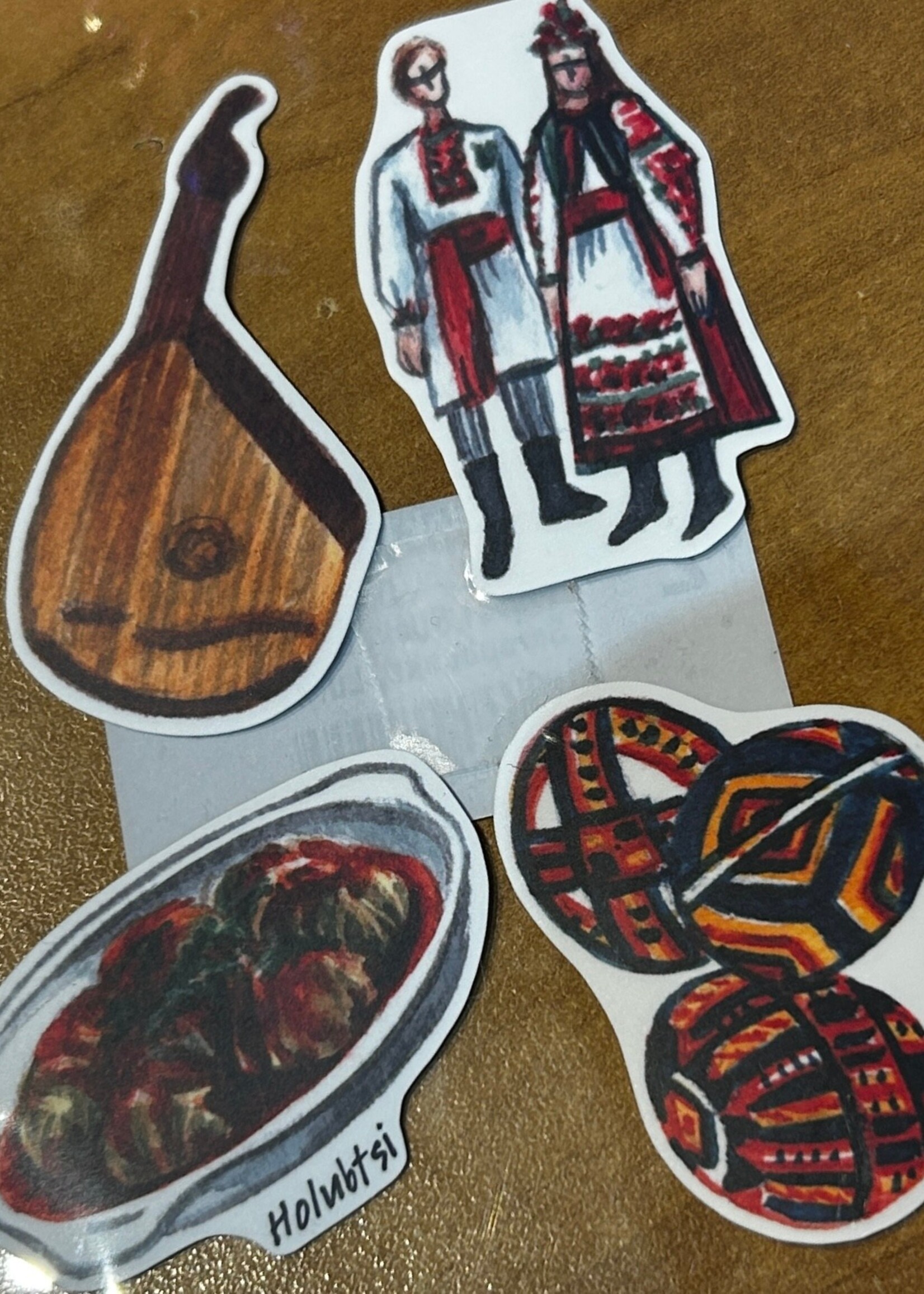 HOME - Decor - UKraine Travel Stickers, Decal for Scrapbooks, Luggage, Hand - Illustrated