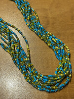 ACCESSORIES - Neclace, Ukrainian colours  Blue/Yellow Beads Glass. Multi