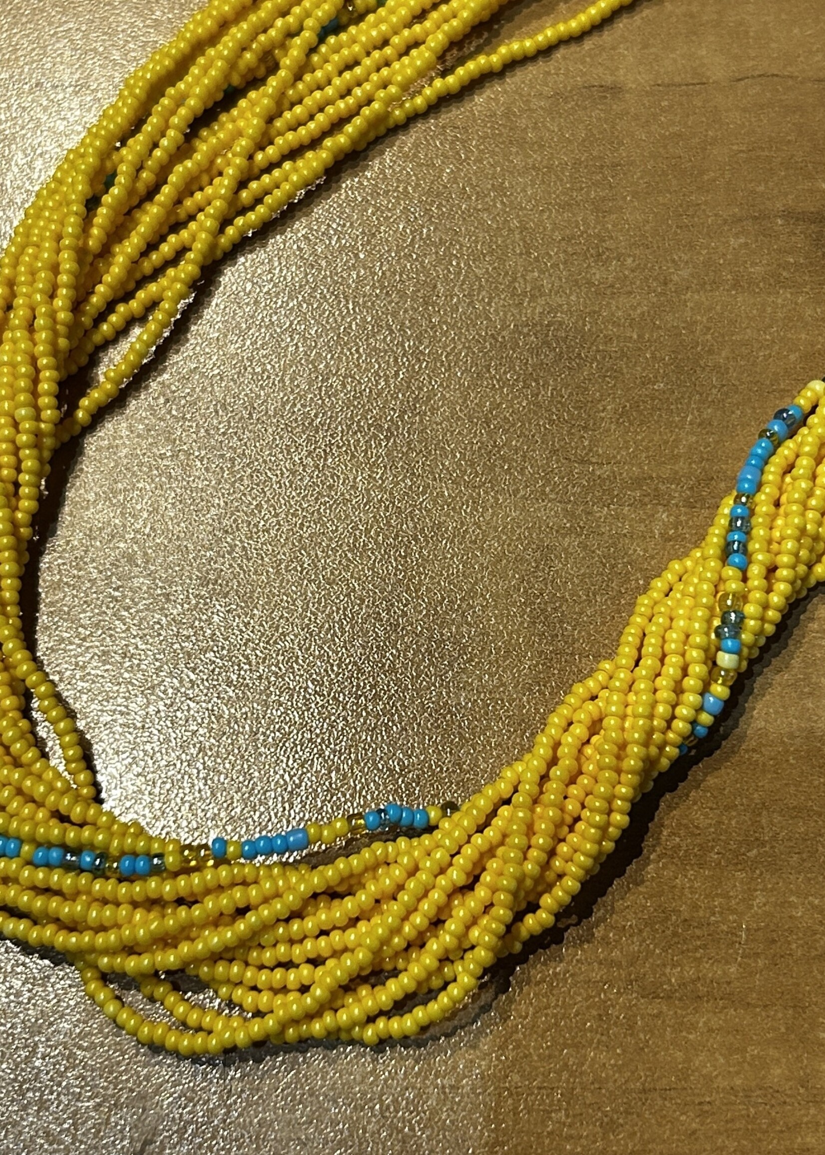 ACCESSORIES - Neclace, Ukrainian colours  Blue/Yellow Beads Glass. Multi