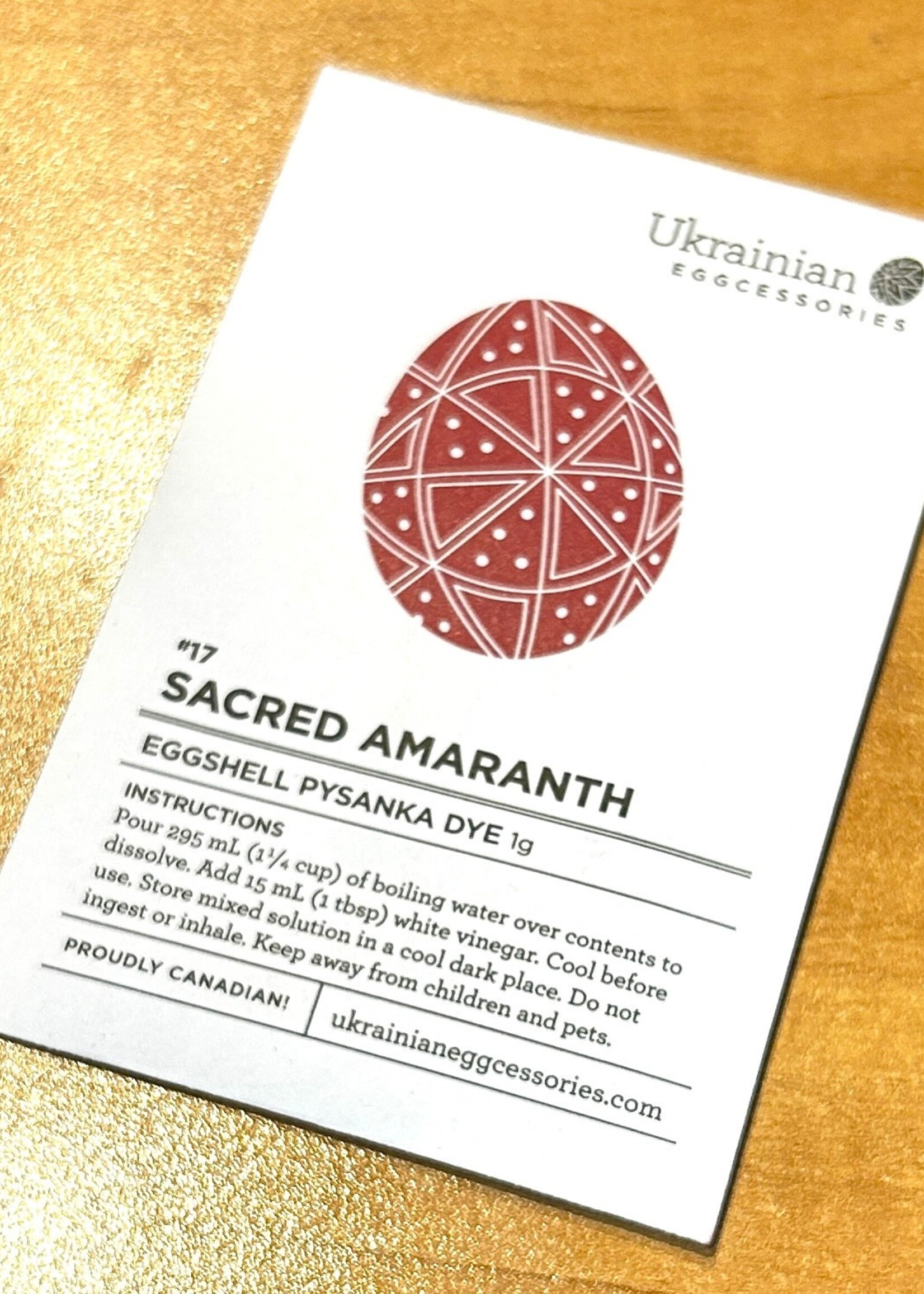 PYSANKA - Dye Sacred Amaranth
