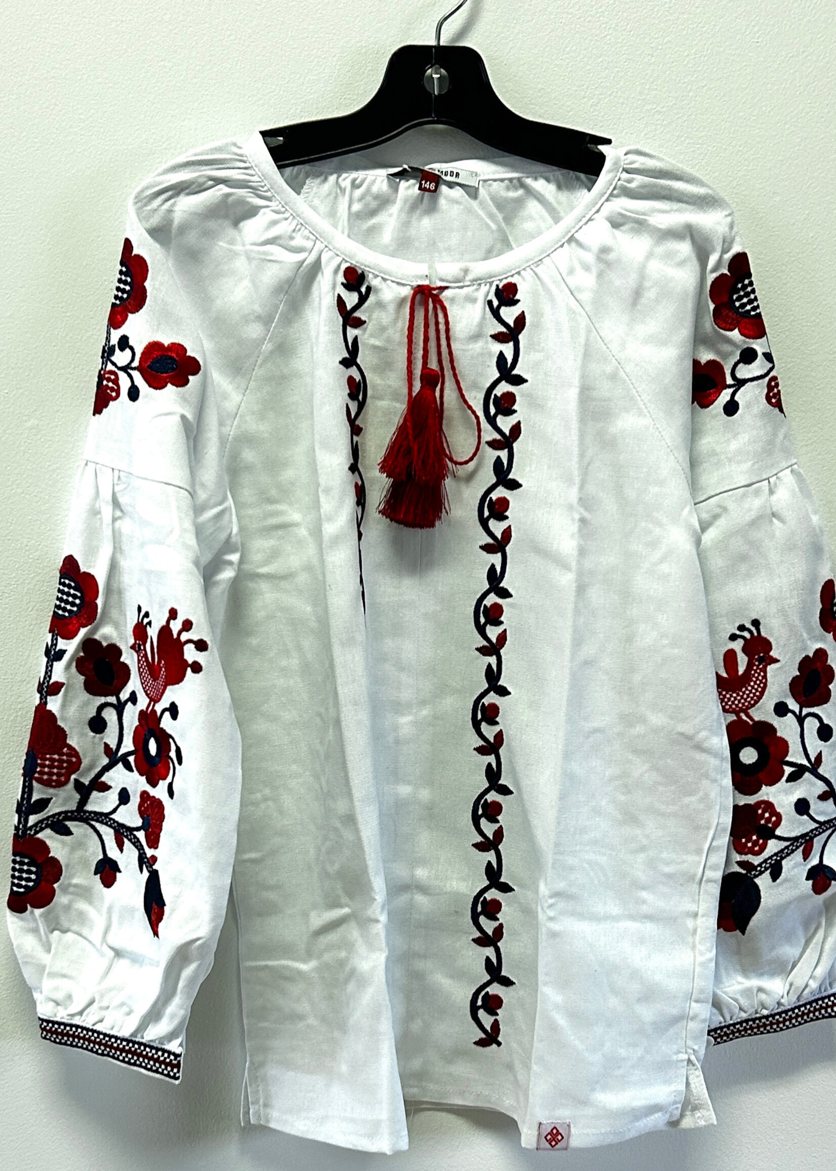 KIDS  -  Girl Vyshyvanka size 146 cm, White & Embroidery, Folk Moda