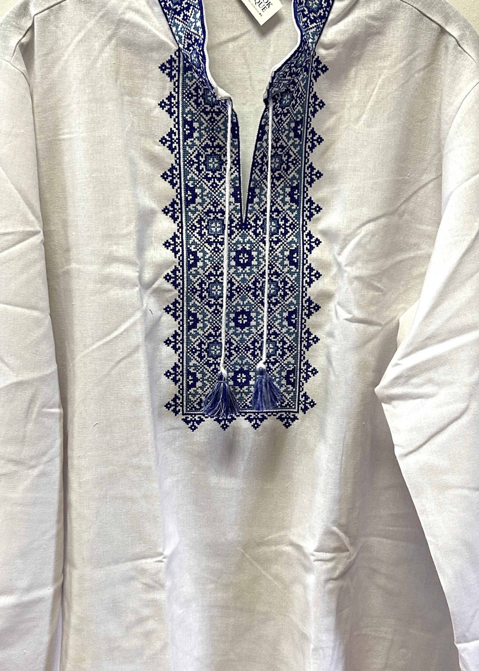 APPAREL - Men's Vyshyvanka 2XL, White with Embroidery