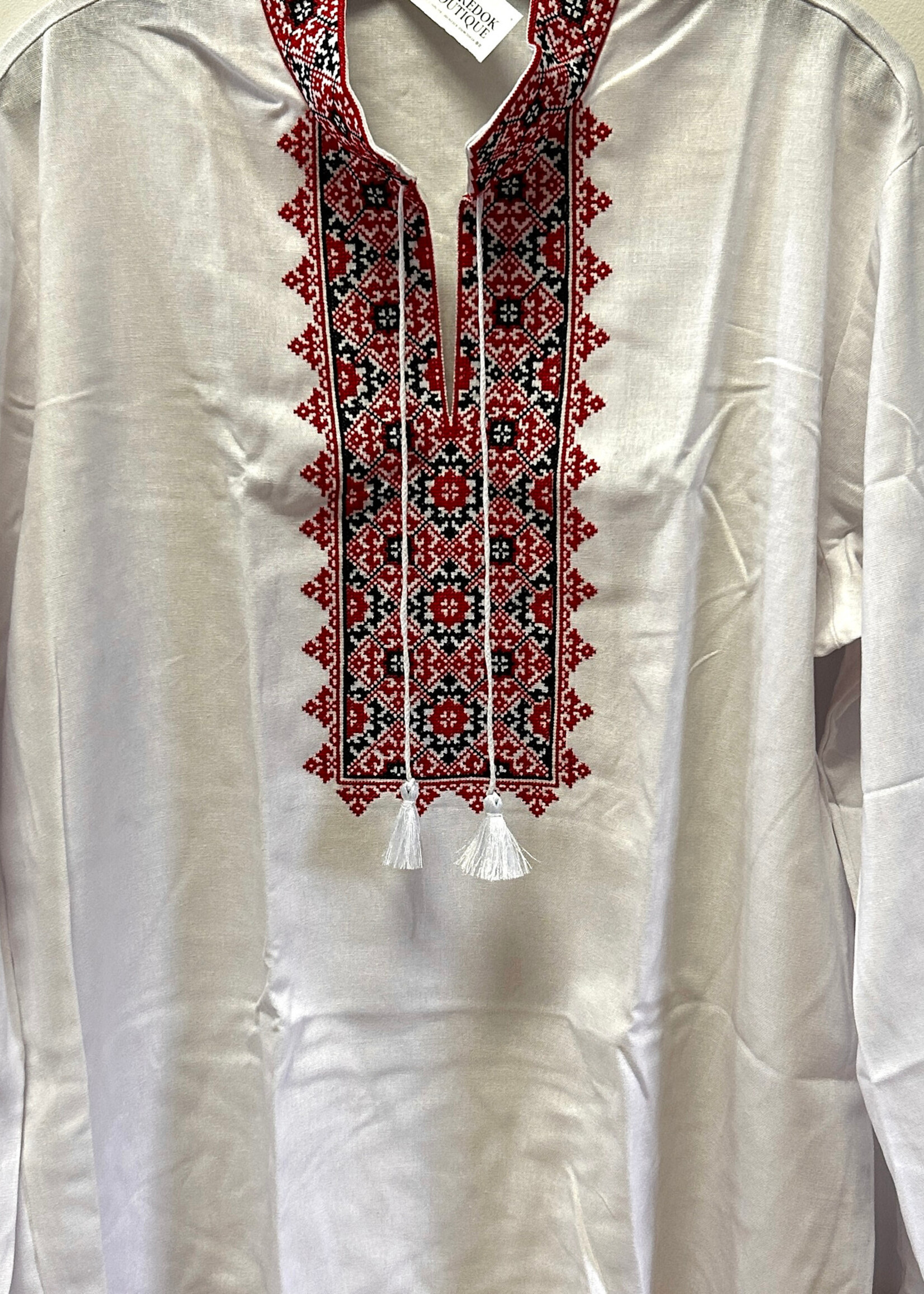 APPAREL - Men's Vyshyvanka 2XL, White with Embroidery