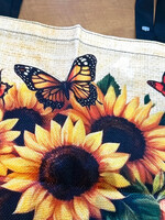 ACCESSORIES - Tote Bag, Sunflowers 15.5 x14", Linen style fabric