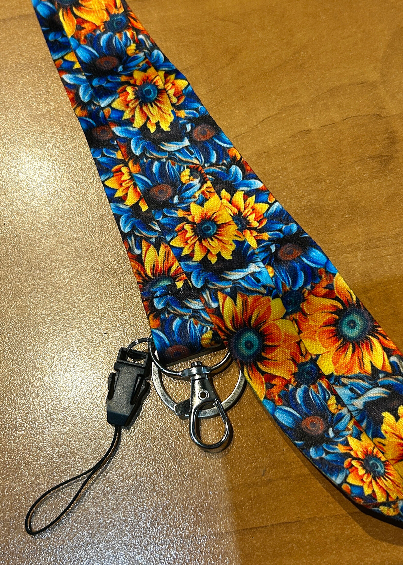ACCESSORIE - Wristlet long  Keychain Sunflower