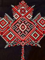 APPAREL - Black T-shirt Ukrainian Maple Leaf, print