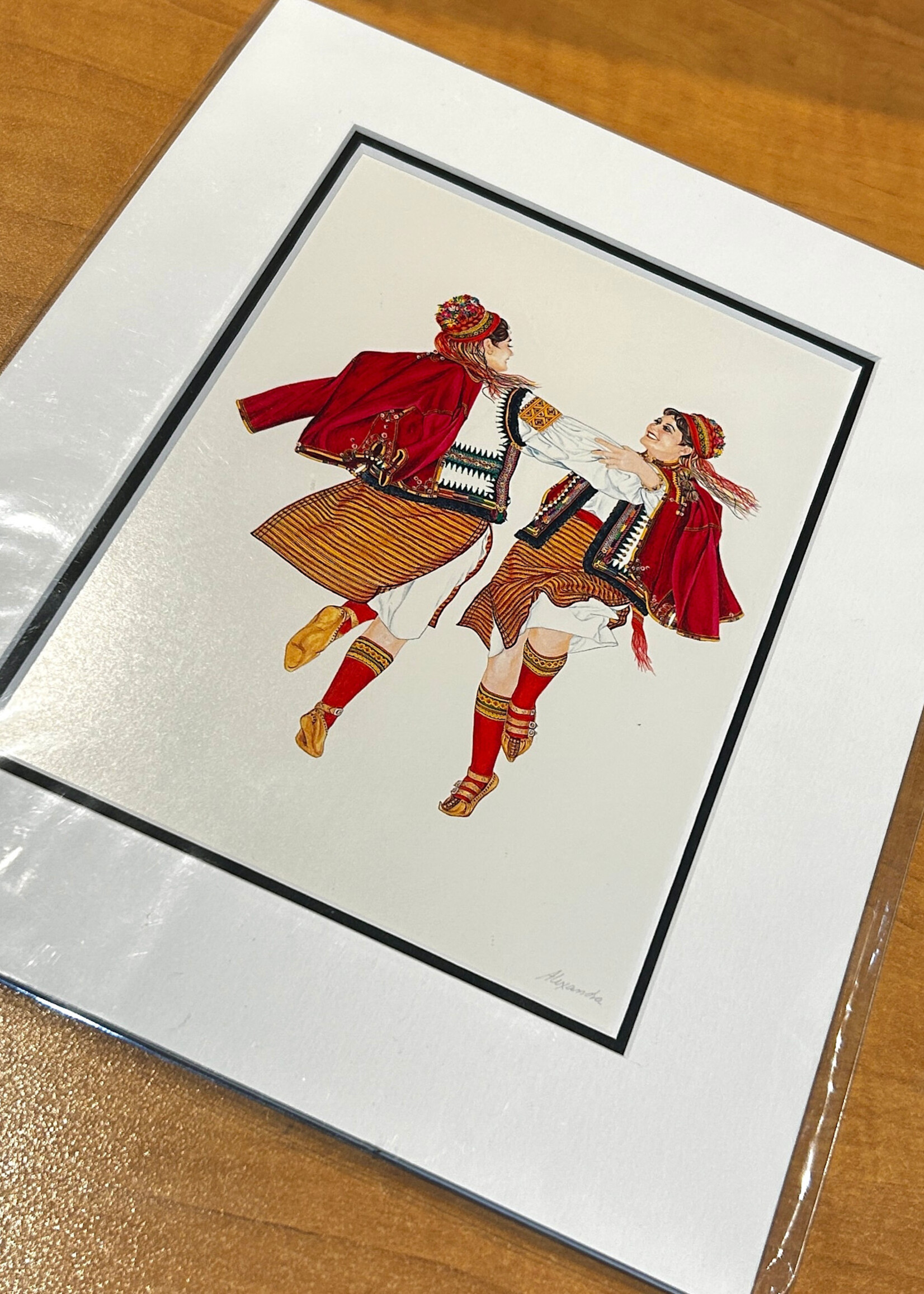 PRINT -  small , Ukrainian Dancer Hutsul II, Luna   by Alexandra Polujan