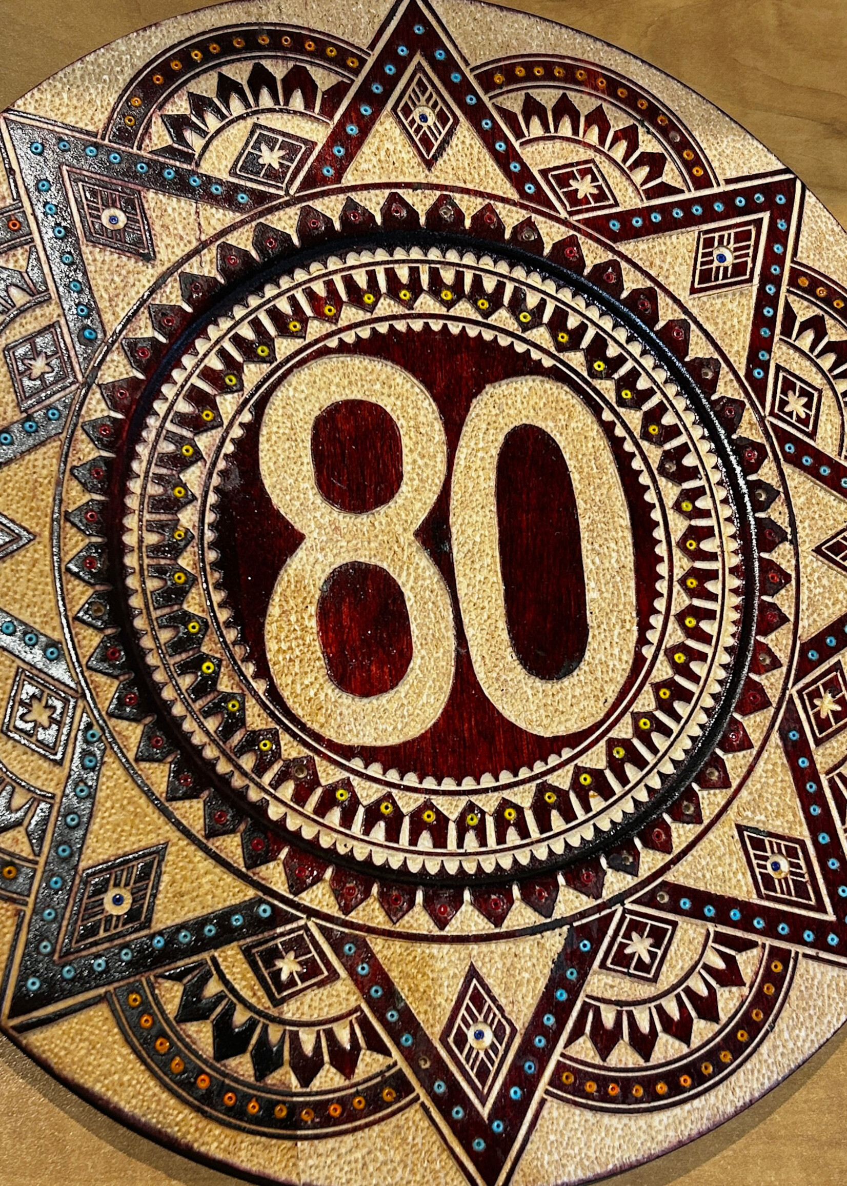 DECOR - Wood Wall Plate Anniversary, Carved by Jaroslaw Romaniuk, Winnipeg