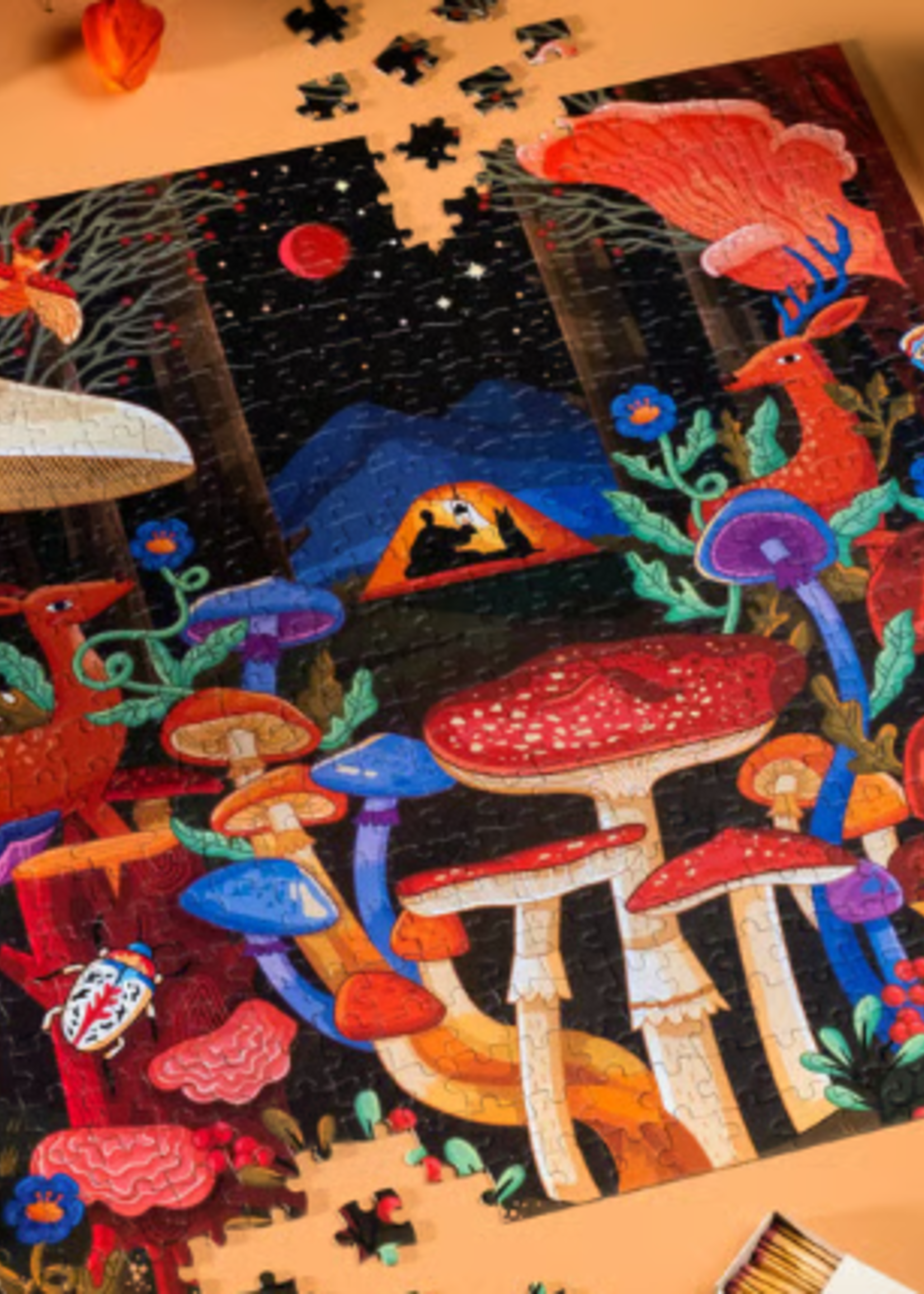 GAME - Puzzle Trip/ Mushrooms, UKRAINE 529 pieces, DODO socks