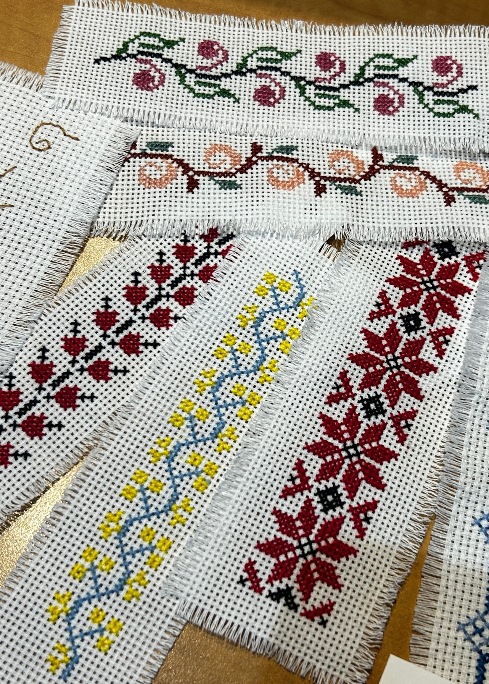 HOME - Bookmark, Embroidered handmade cross stitching