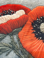 HOME - Pillow case Poppies 18x18"