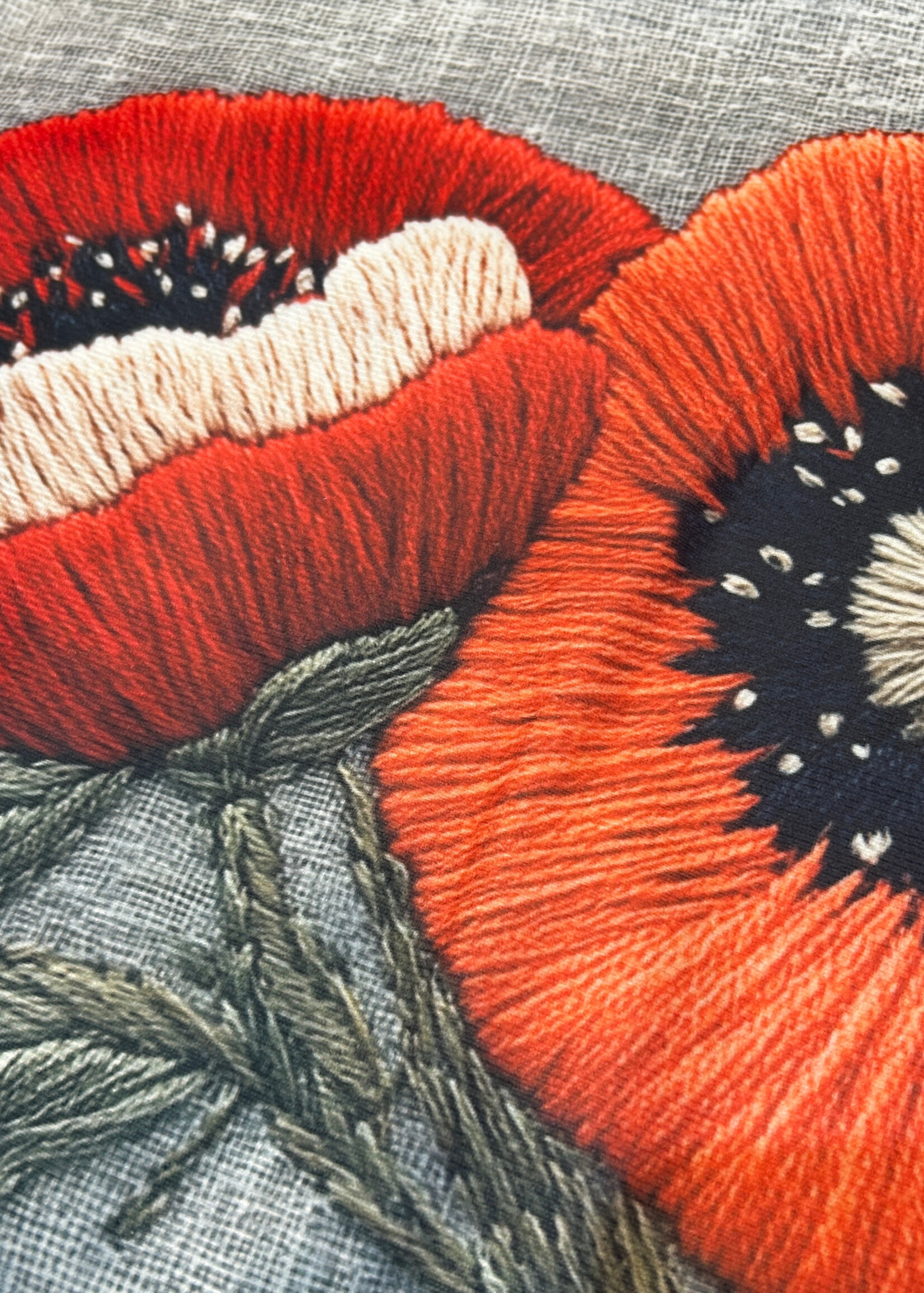 HOME - Pillow case Poppies 18x18"