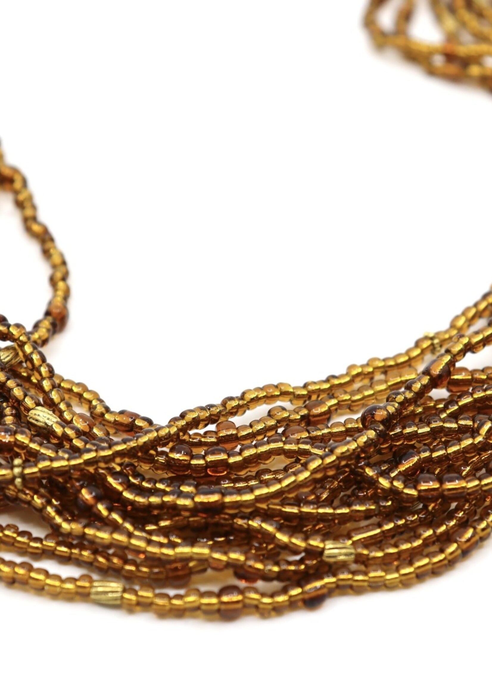 ACCESSORIES -  Necklace, 7-9", Glass Beads/ Multiple strand/ Silver Lock