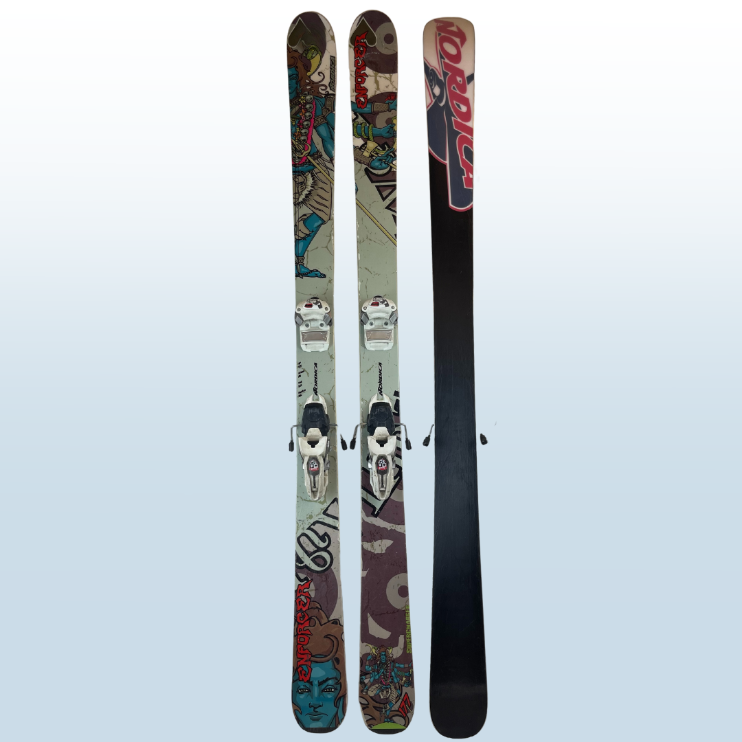 2010 Nordica Enforcer 98 Skis + Marker Griffon Bindings, Size 177cm