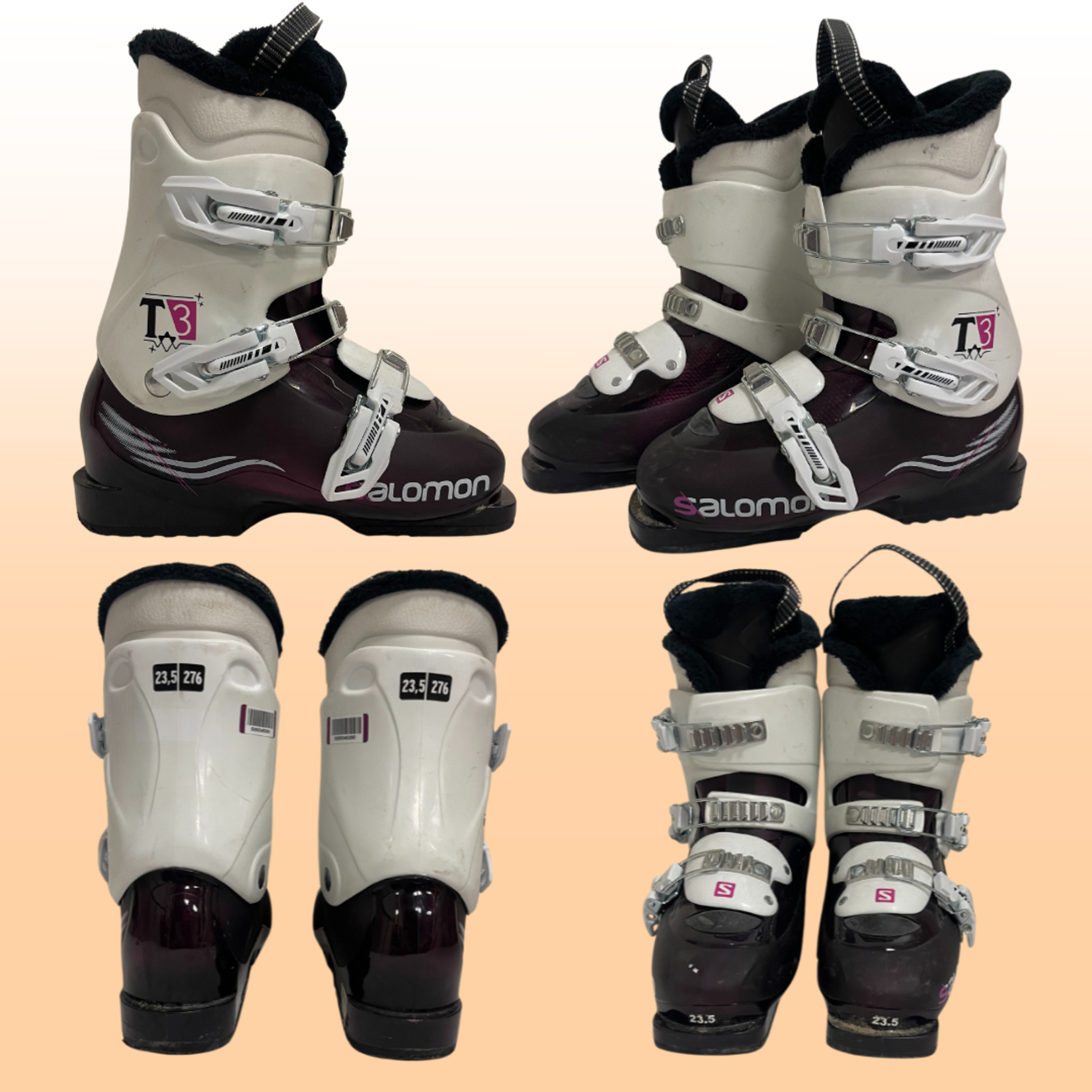 Salomon Salomon T3 Girls Ski Boots, Size 23.5