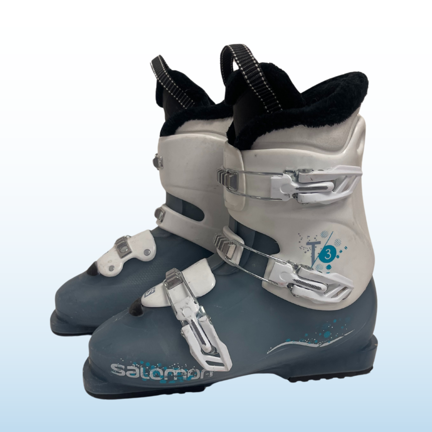 Salomon Salomon T3 Kids Ski Boots - Light Blue, Size 26.5