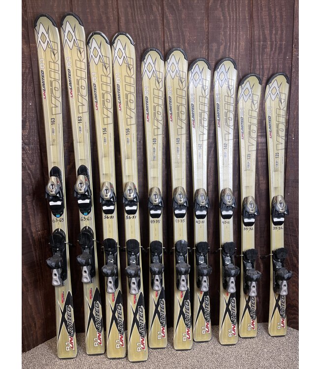 Volkl Unlimited R1 Skis + Salomon 609 Adjustable Bindings (Final Sale