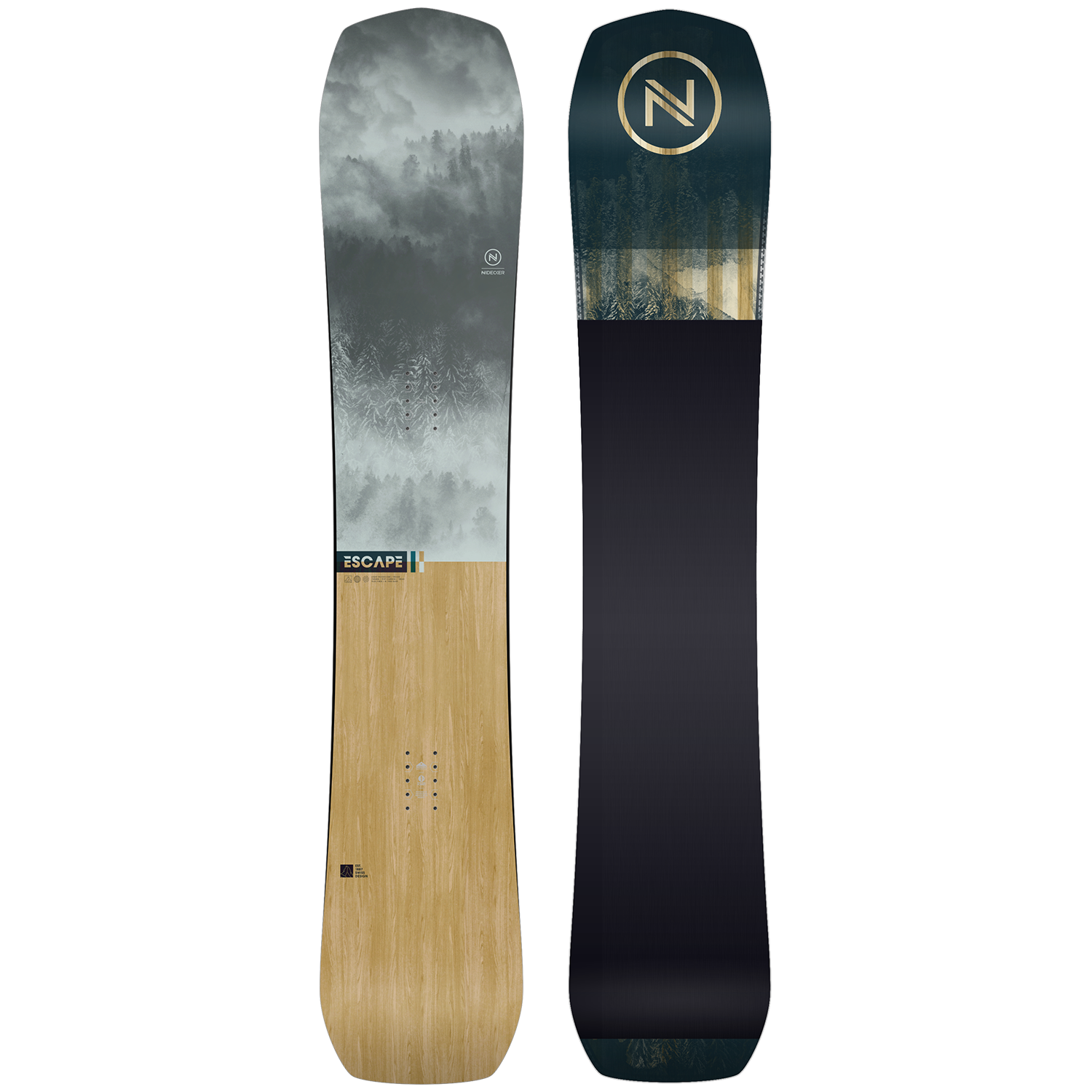 NEW 2024 Nidecker Men's Escape Plus Snowboard, Size 162cm WIDE