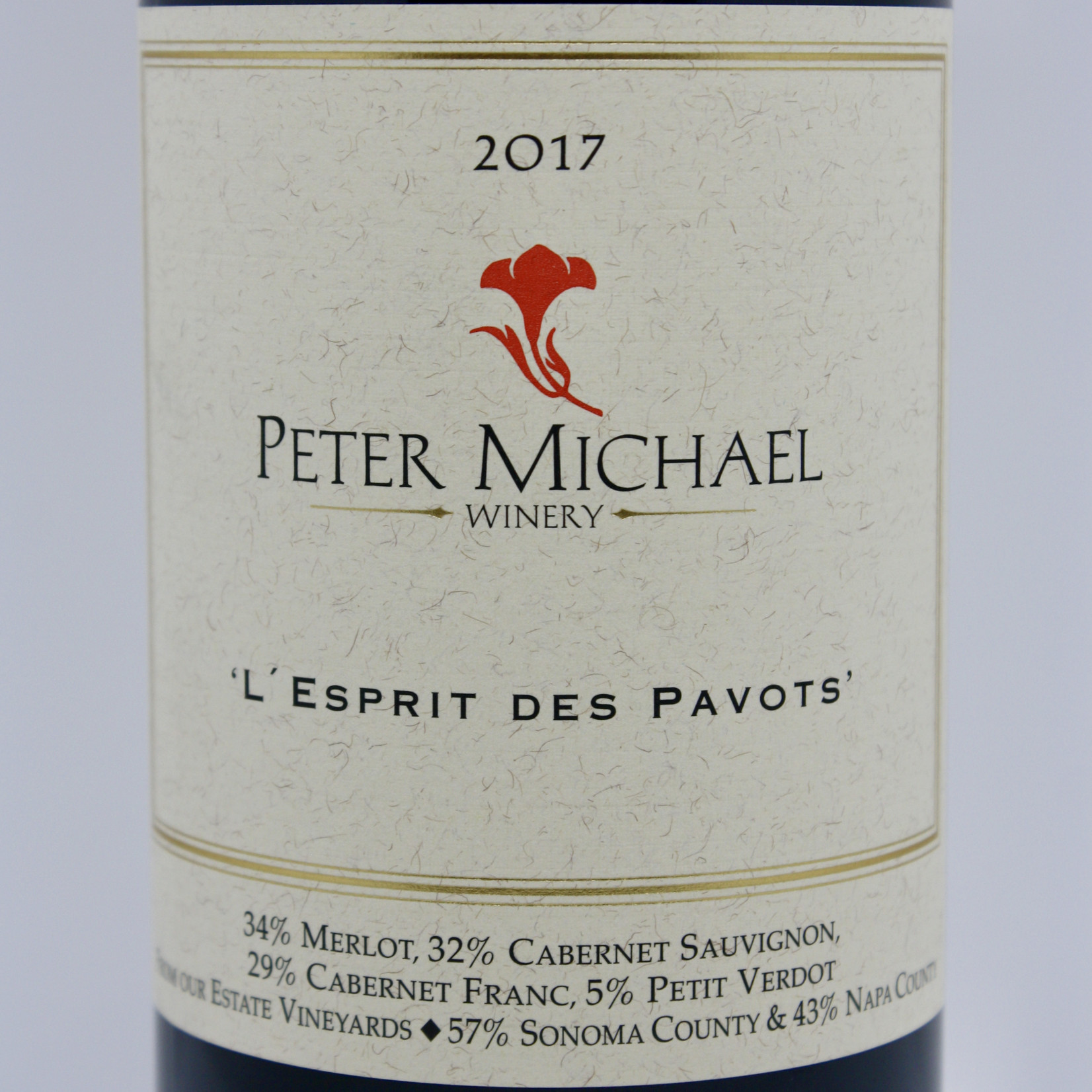 Peter Michael Peter Michael Winery, "L'esprit des Pavots" Claret 2017, Les Pavots Vineyard, Knights Valley, Napa, CA