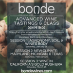 (SOLD OUT) Saturday Advanced Wine Tasting & Class - Session 2: New World, New Climate: Wine in  Maryland, Michigan, & Texas - February 25, 7:00 - 9:00 p.m.