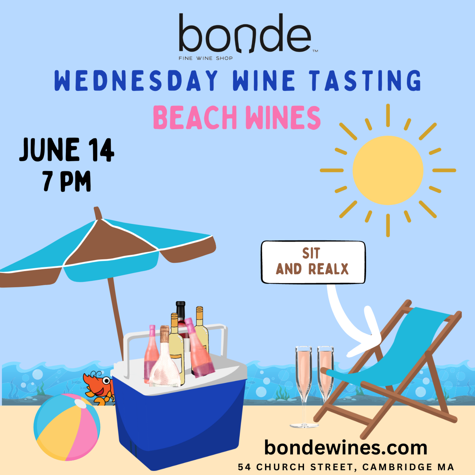 Beach Wines - Wine Tasting & Class - Wednesday June 14, 7:00 p.m.