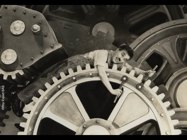 charlie chaplin on the gears