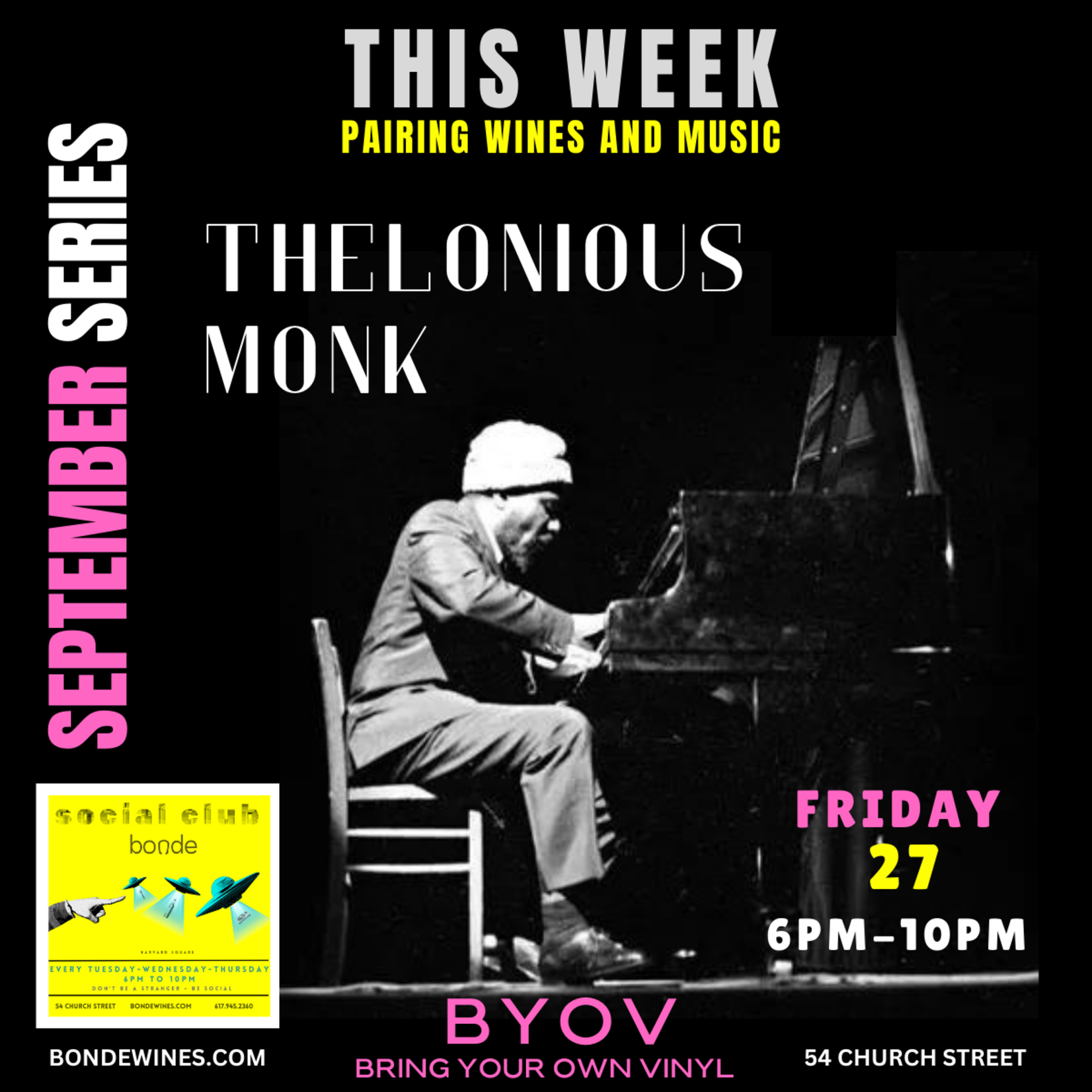 Thelonious Monk  Social Club - Friday September 27, 2024