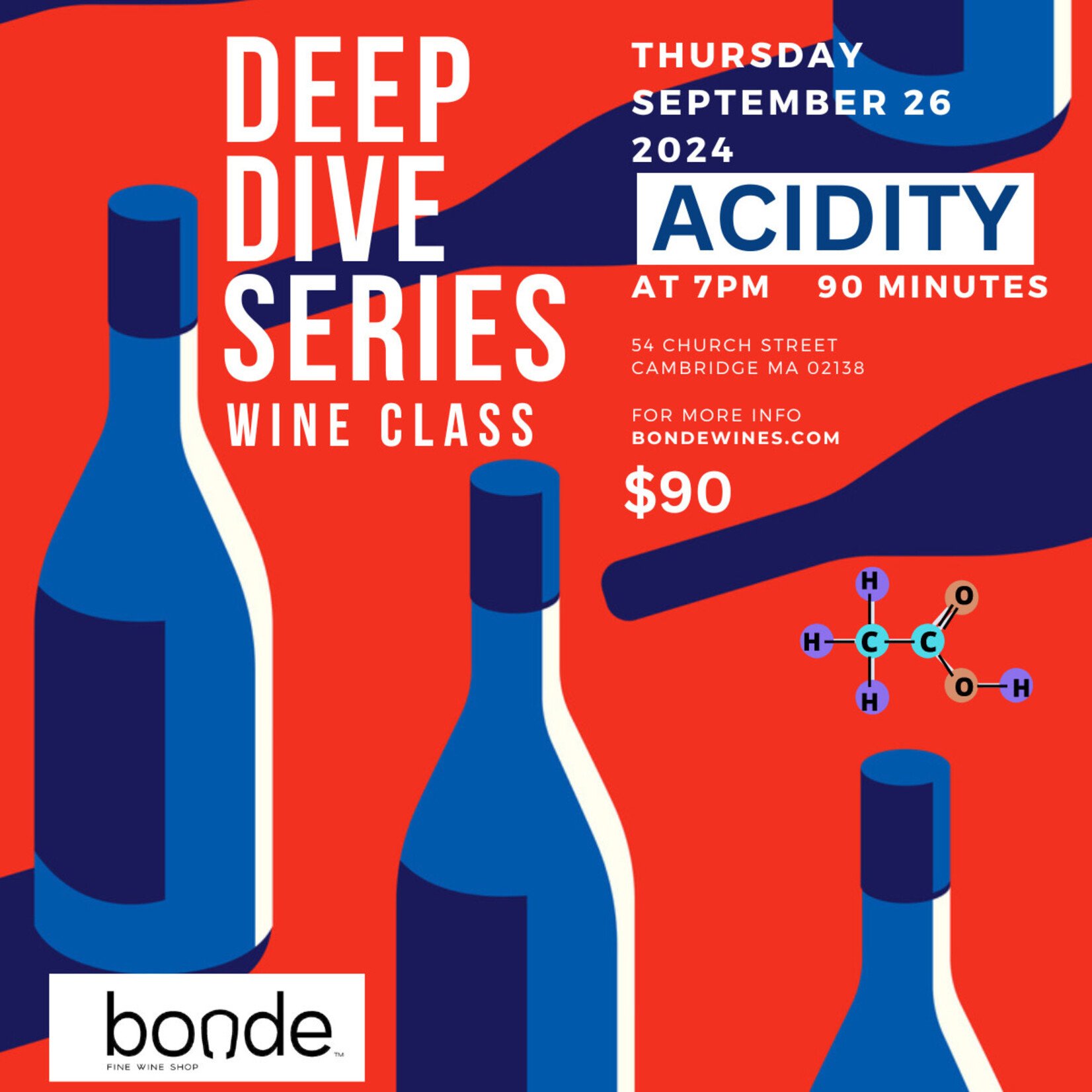 Deep Dive Series: Acidity - Wine Tasting Class - Thursday September 26, 2024