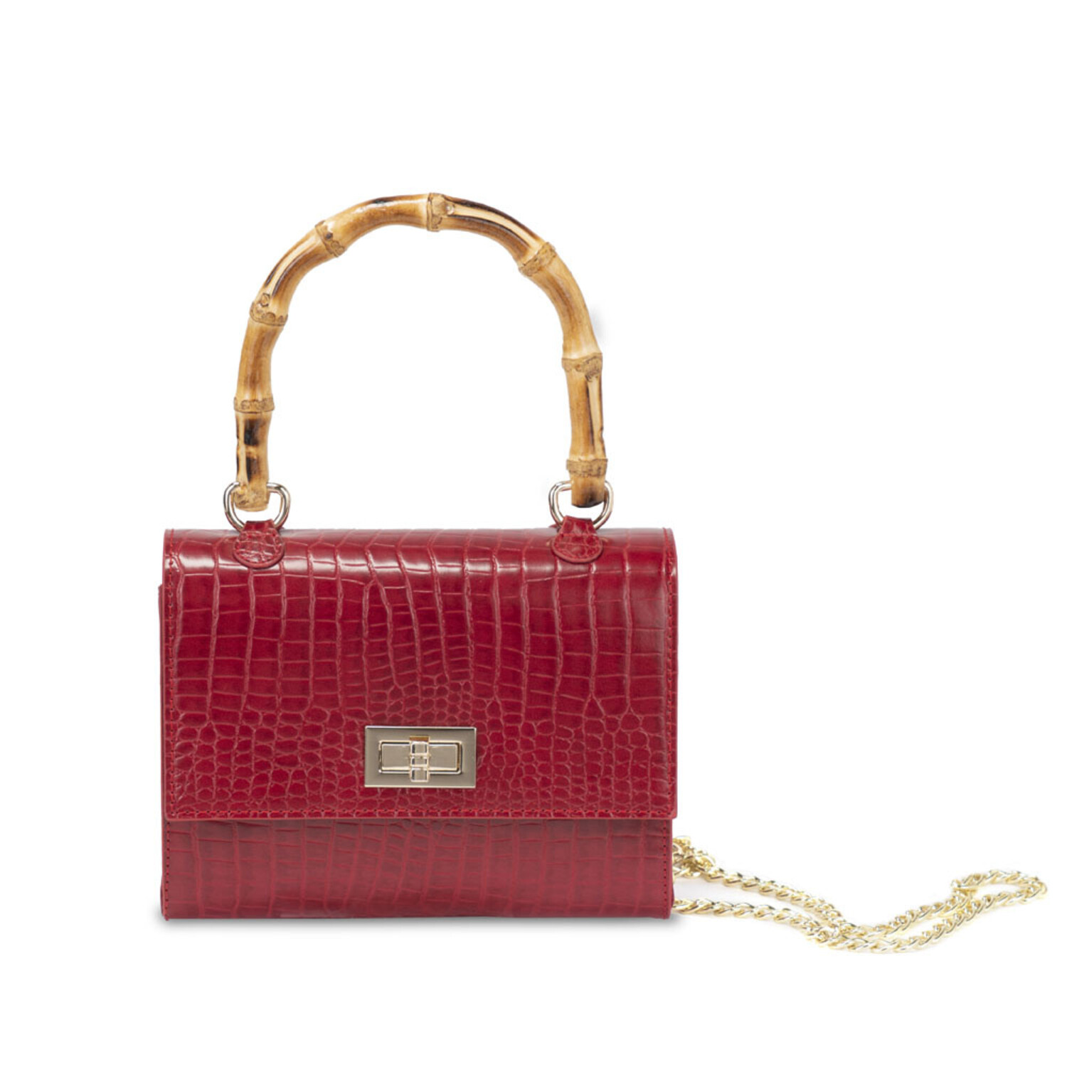 Bamboo handle drape bag／orange camel SHAGGY ORANGE BAG | Brador
