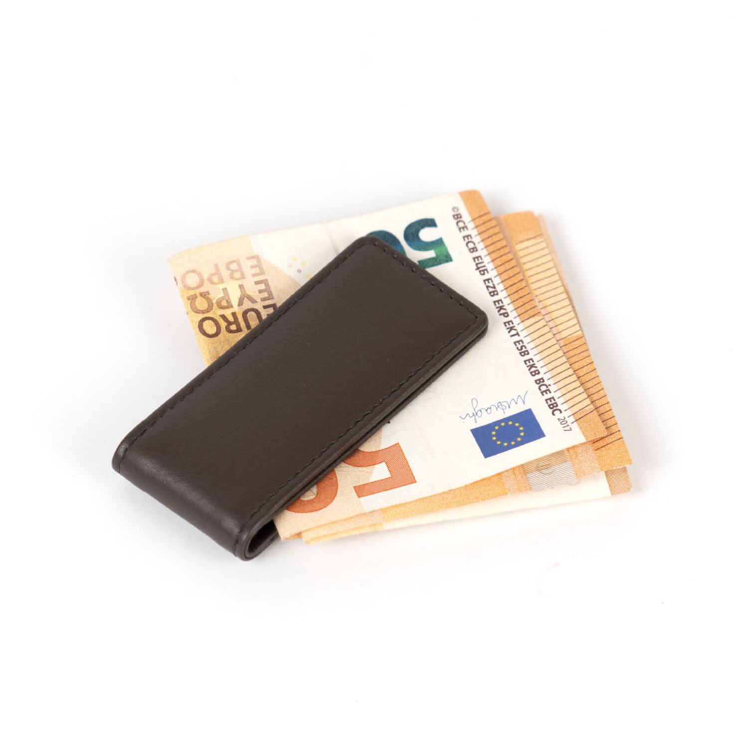 【EDROBERTJUDSON】MOLDED MONEY CLIP WALLET Ed Robert Judson Molded Money Clip Wallet - Cow Black – OKURA