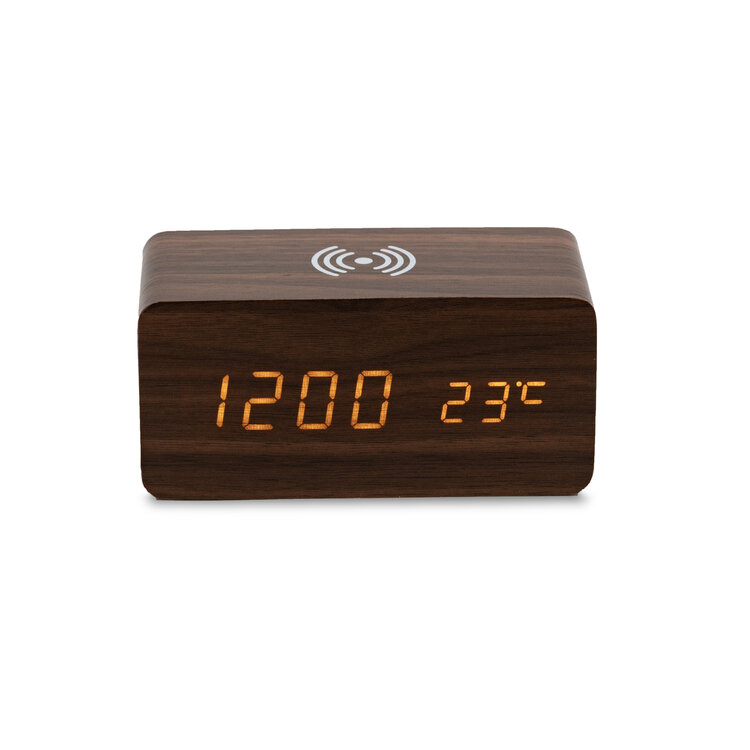 LED ALARM CLOCK WITH SOUND CONTROL & WIRELESS CHARGER