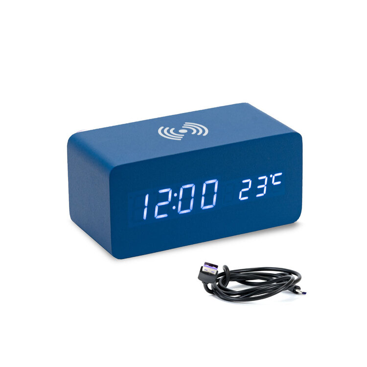 LED ALARM CLOCK WITH SOUND CONTROL & WIRELESS CHARGER