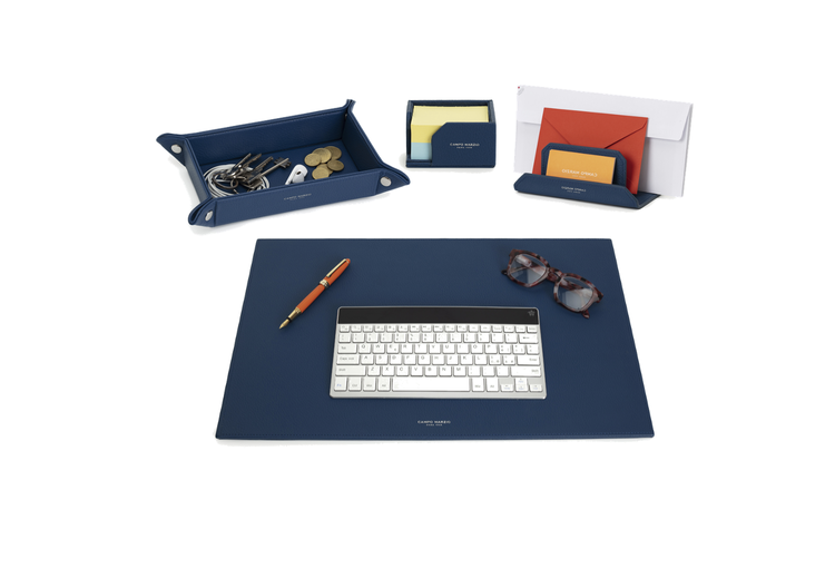 DESK SET OF 4-PIECES  LAPIS BLUE