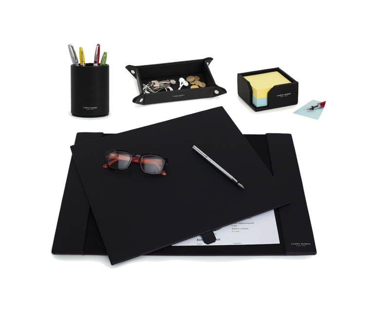 DOUBLE DESK SET 4PC A1 BLACK