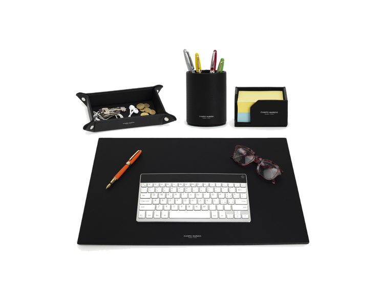 SINGLE DESK SET 4PC A1 BLACK