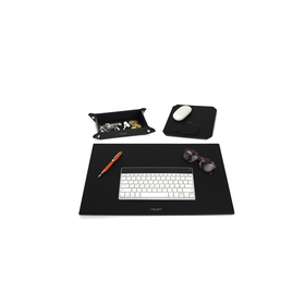 SINGLE DESK SET 3PC A1 BLACK