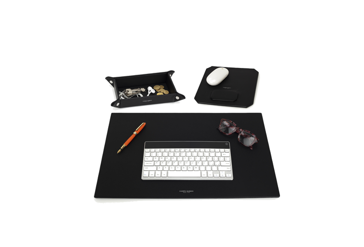 SINGLE DESK SET 3PC A1 BLACK