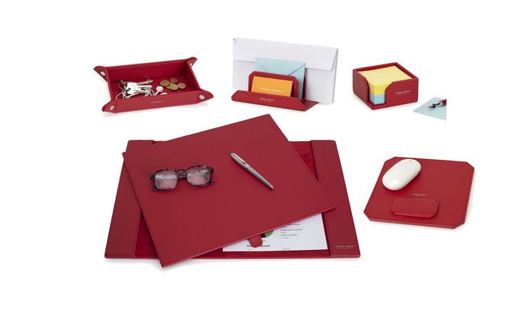 DOUBLE DESK SET 5PC A1 RED