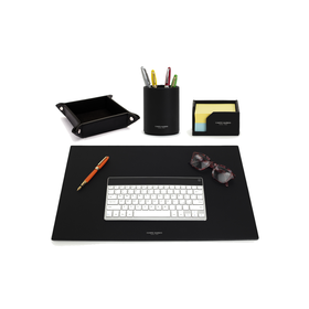 SINGLE DESK SET 4PC A4 BLACK