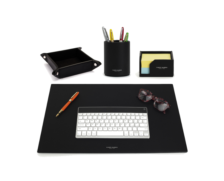 SINGLE DESK SET 4PC A4 BLACK