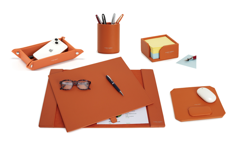 DOUBLE DESK SET 5PC A2 MANDARIN