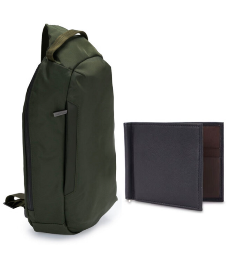 SLING BAG & WALLET BUNDLE MILITARY GREEN-BLACK