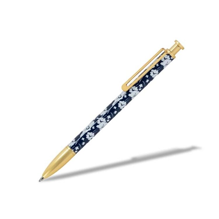 FLORAL BALLPOINT PEN OCEAN BLUE