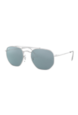 RAYBAN THE MARSHAL SILVER WITH AZURE/BLUE MIRROR LENS