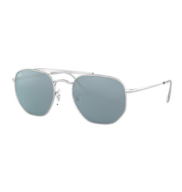 RAYBAN THE MARSHAL SILVER WITH AZURE/BLUE MIRROR LENS