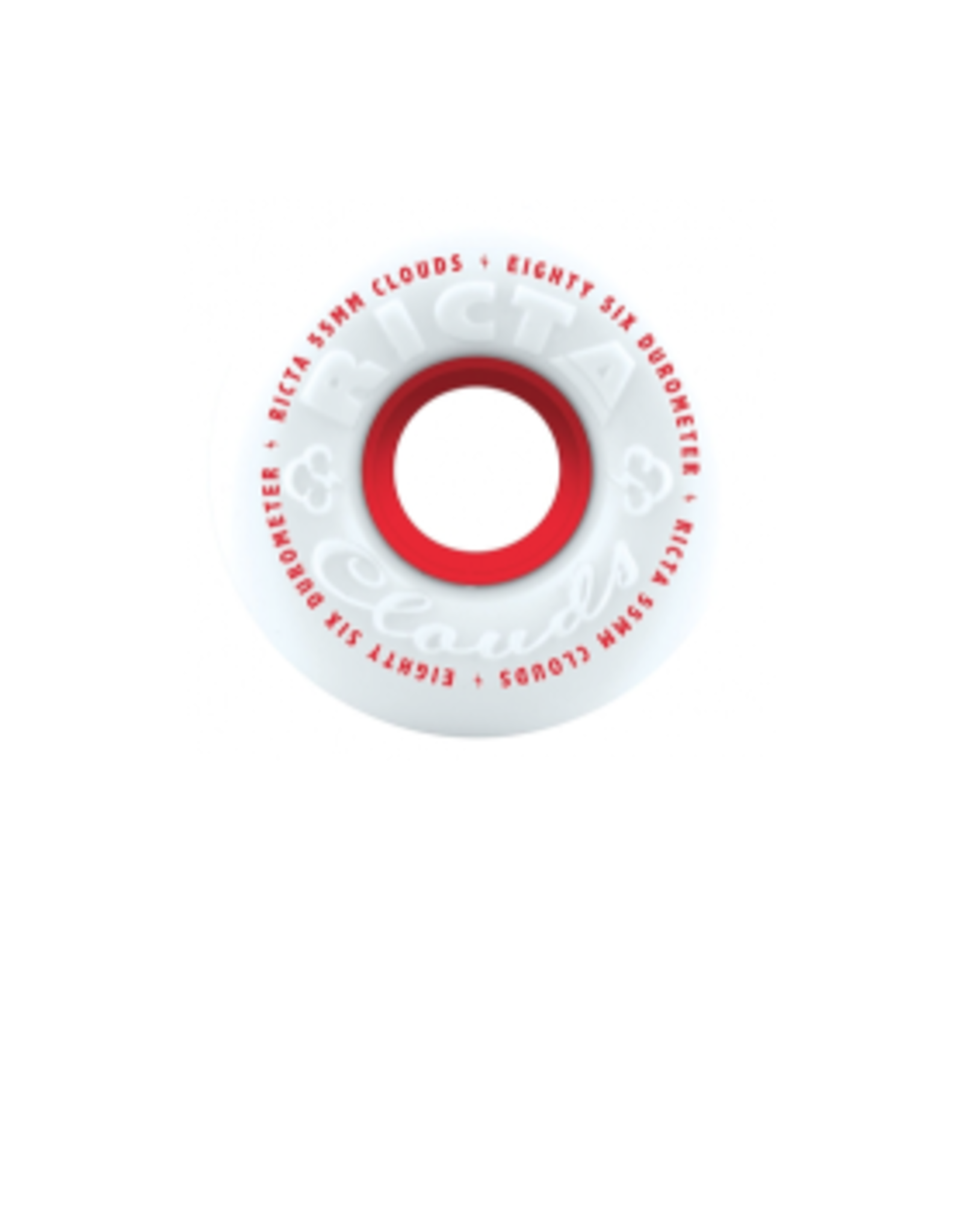 RICTA RICTA CLOUDS 53MM 86A WHT/RED WHEELS