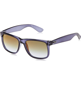 RAYBAN JUSTIN TRANSPARENT BLUE W/ BLUE GRADIENT GREEN MIRROR