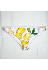 AZURE SWIMWEAR EXUMA BOTTOM - LEMON/WHITE - MEDIUM COVERAGE